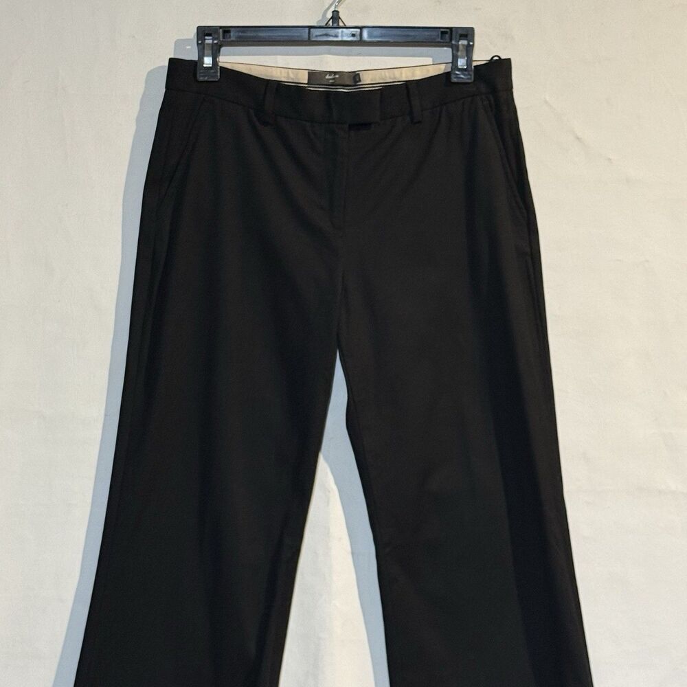 Kulson Italy Black Dress Pants Size 10 Stretch Cotton Cupro Made Italy Split Hem - Picture 10 of 16